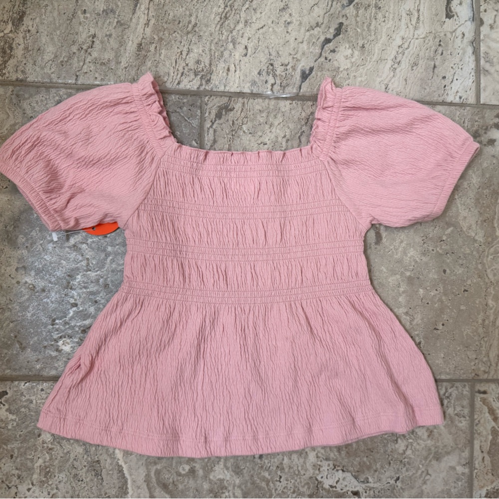 NWT Size XS (4-5) Pearl Blush Puff knit textured Top